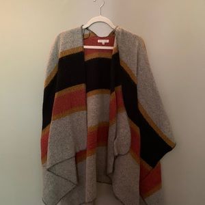 Cozy fall shawl sweater